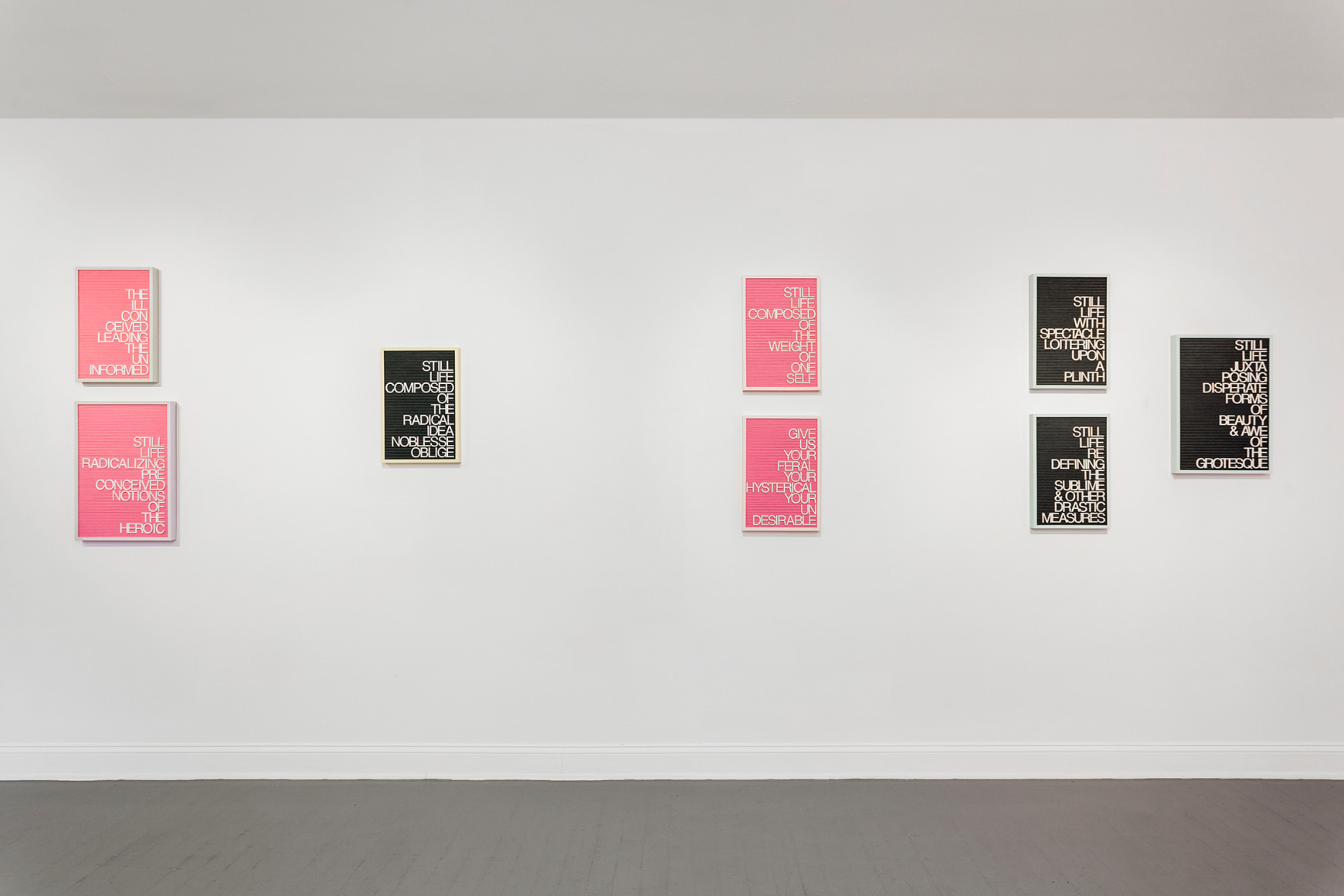 Installation view of Maynard Monrow "Under the Influence"
