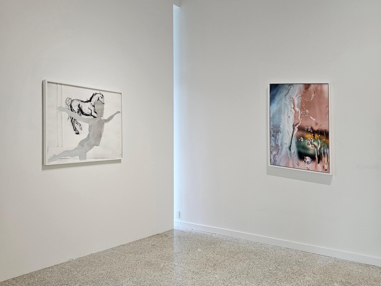 T.J. Wilcox, Edie, 2022,&nbsp;Silver leaf on Archival Inkjet Print, 32.75 x 41 in (83.2 x 104.1 cm) Framed,&nbsp;Marilyn Minter, Honeydew, 2012, Dye sublimation print, 40 x 26.5 in (101.6 x 67.3 cm), 41.69 x 28.5 in (Framed)&nbsp;