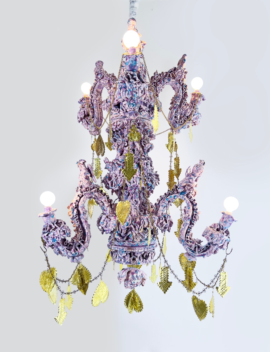 Anthony Sonnenberg, Double-tier polka-dot Chandelier (Ode to Peak Bottom Culture), 2021 - 2023