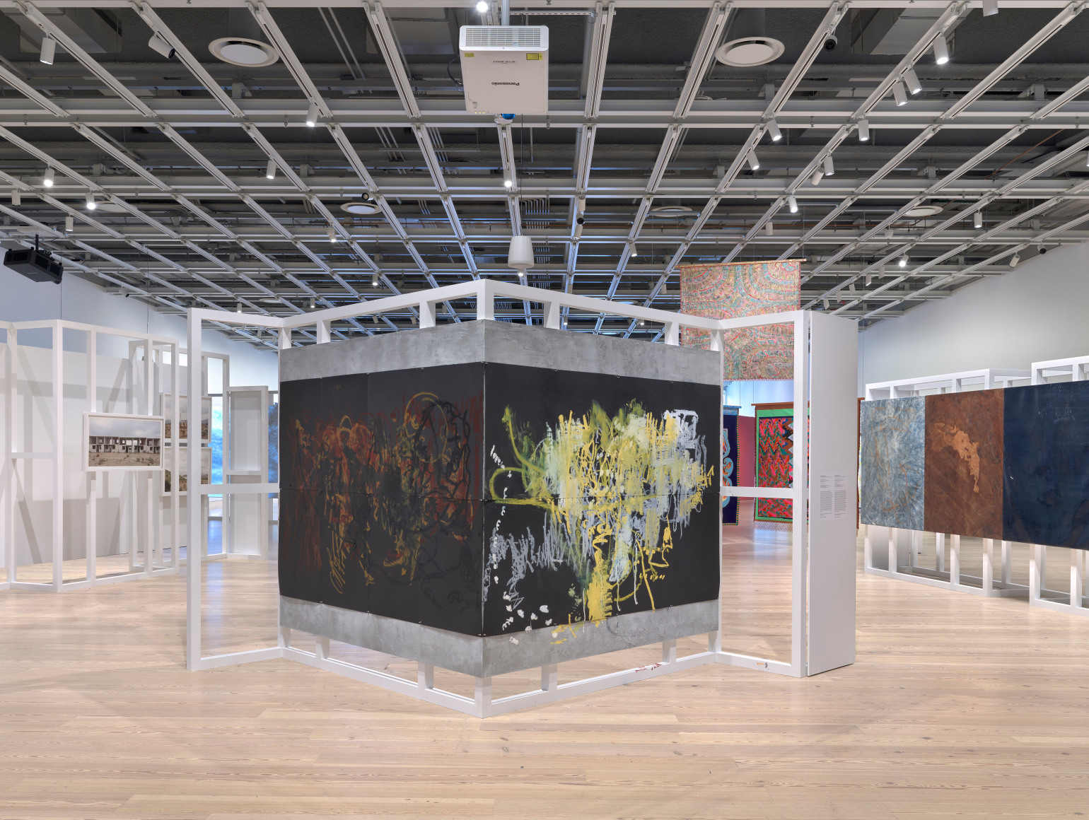Installation view of Whitney Biennial 2022: Quiet as It’s Kept (Whitney Museum of American Art, New York, April 6- September 5, 2022)., Awilda Sterling-Duprey, . . . blindfolded, 2020–.