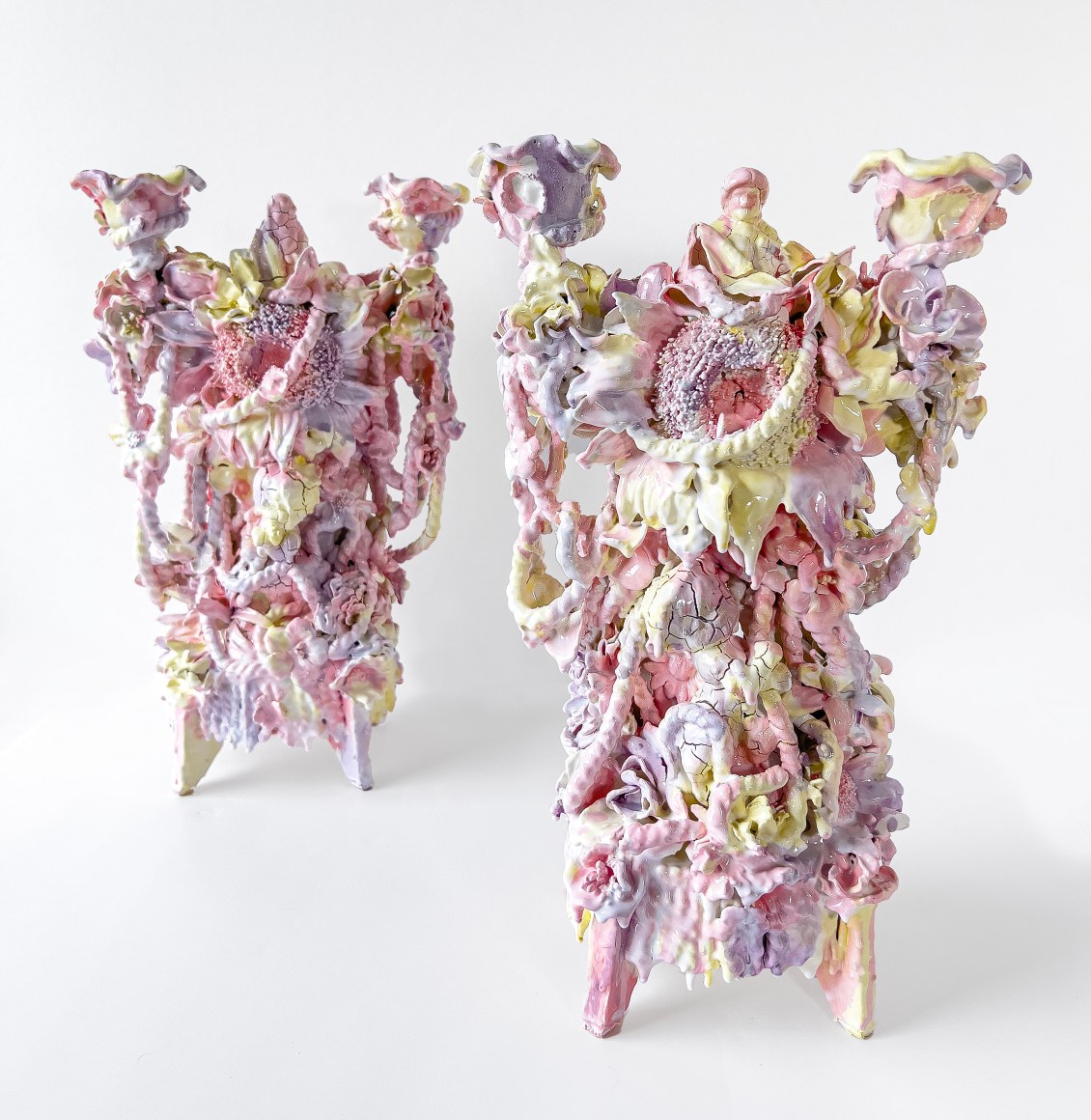 Anthony Sonnenberg, Pair of Candelabras (No Way to Control It), 2023