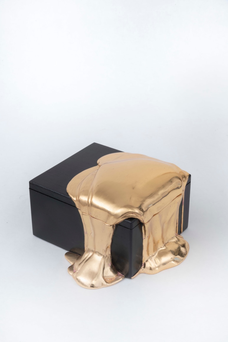 Nancy Lorenz, Red Gold Box, 2019