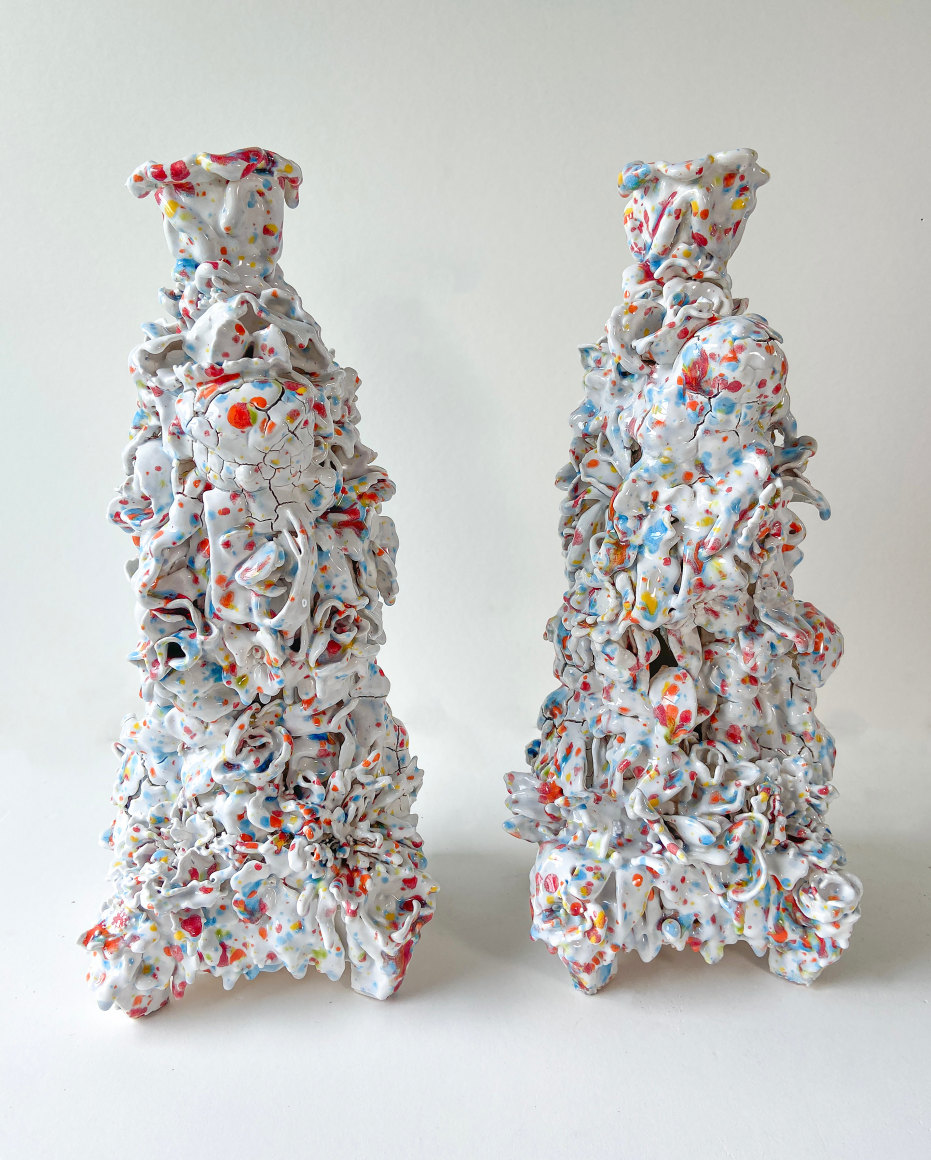 Anthony Sonnenberg, Pair of Candelabras (Funfetti Riot), 2021