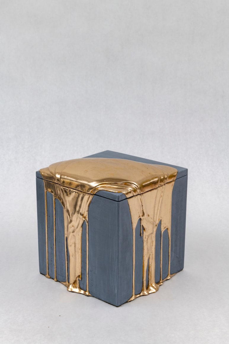 Nancy Lorenz, Moon Gold Pour Box, 2019