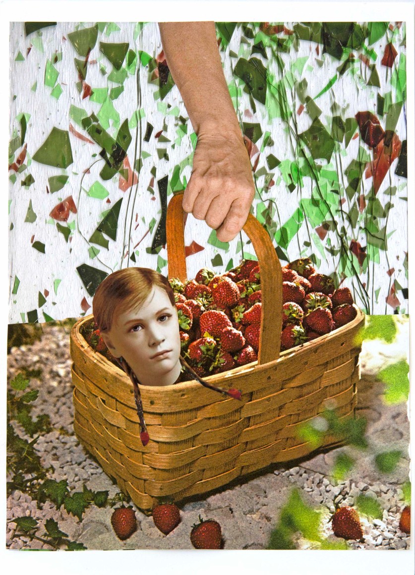Basket of Hope, 2016, Collage on archival pigment print