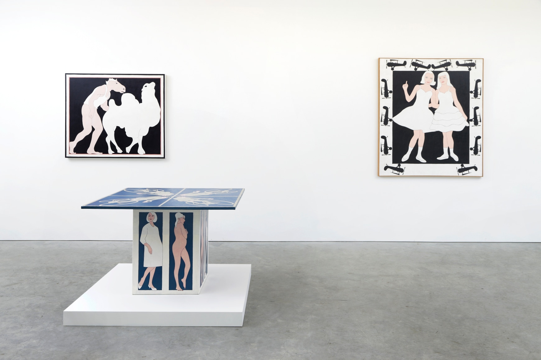 Installation view with The Aviator&#039;s Daughters (Collection of John Wesley Foundation)