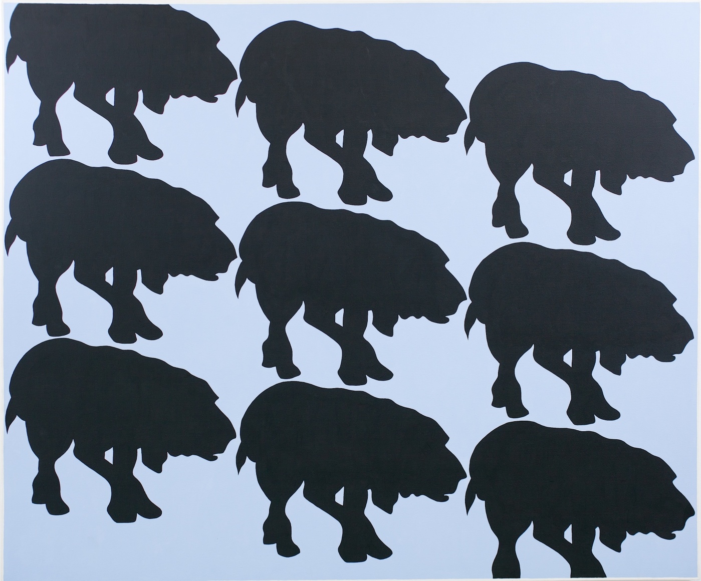 JOHN WESLEY, Untitled (Dogs in Retreat),&nbsp;1988