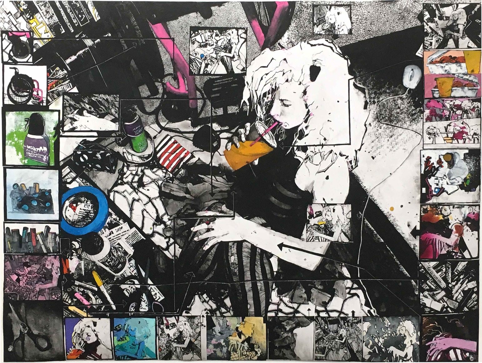 Zak Smith, Girl in the Naked Girl Business: Annwn, 2017