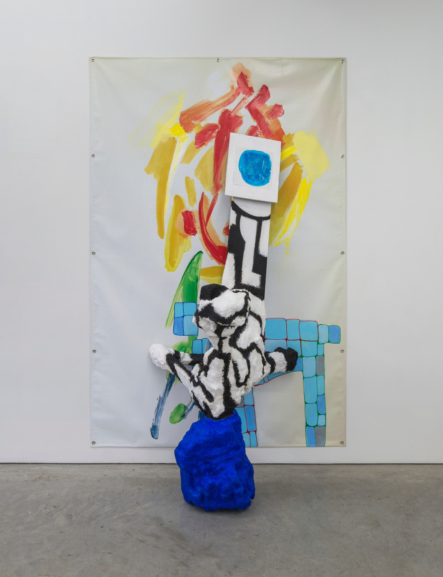 Viewer, 2018, Painted plaster with printed vinyl