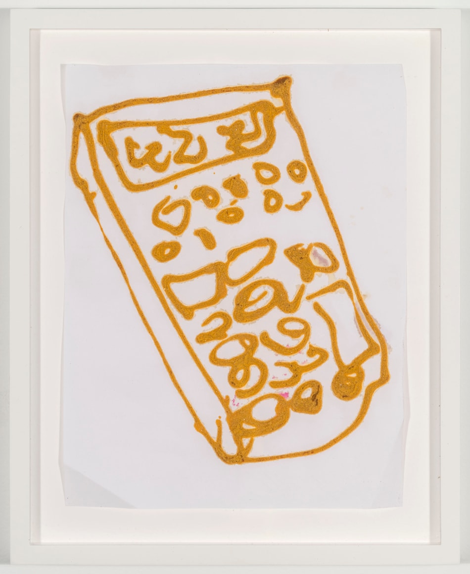 BRIAN BELOTT, Mustard Drawing (Calculator No. 2),&nbsp;2015