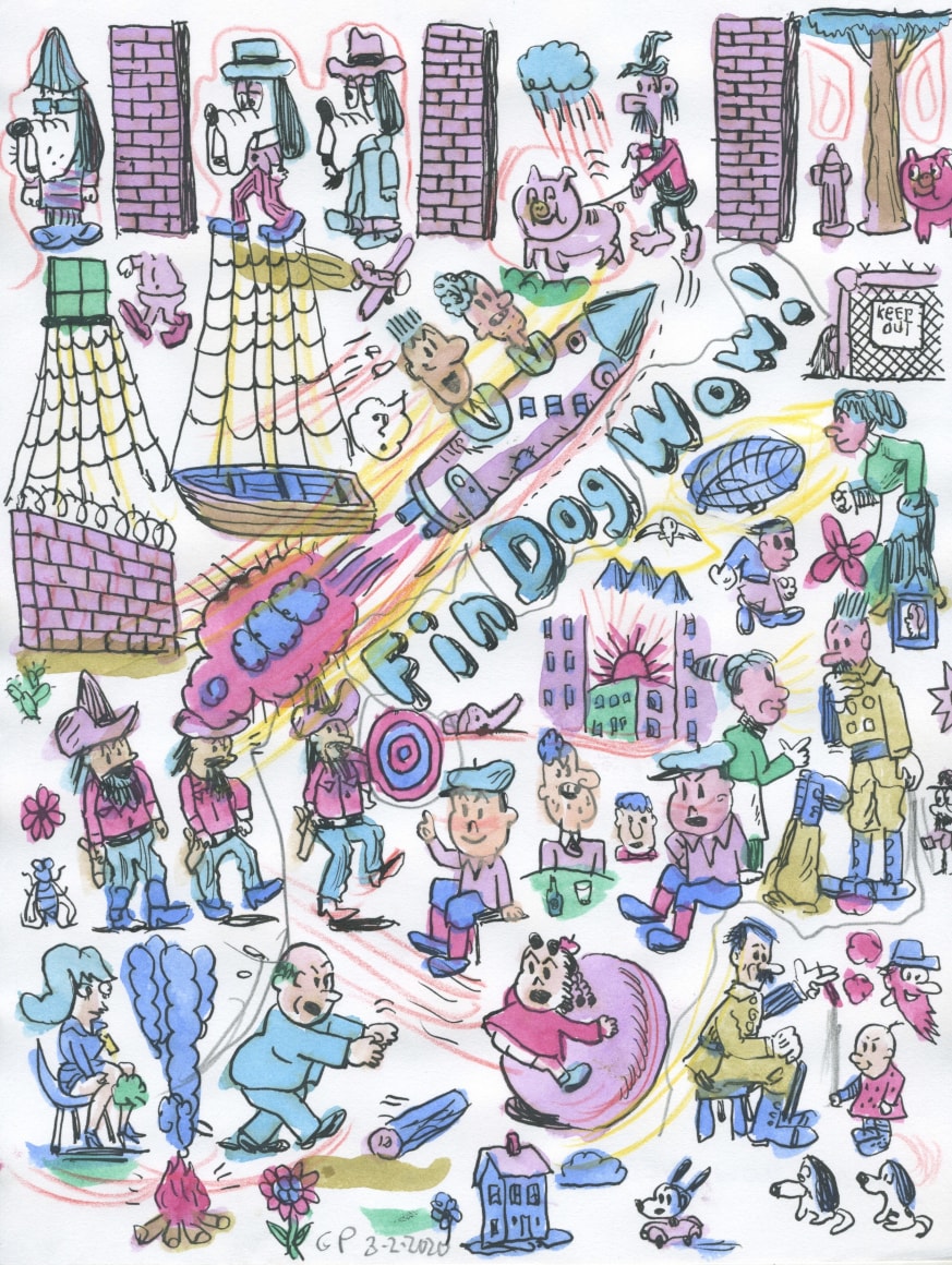 Gary Panter, Fin Dog wow Web-35, 2020