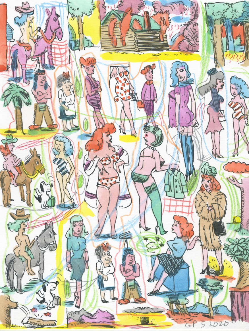 Gary Panter, Girls Night-65, 2020