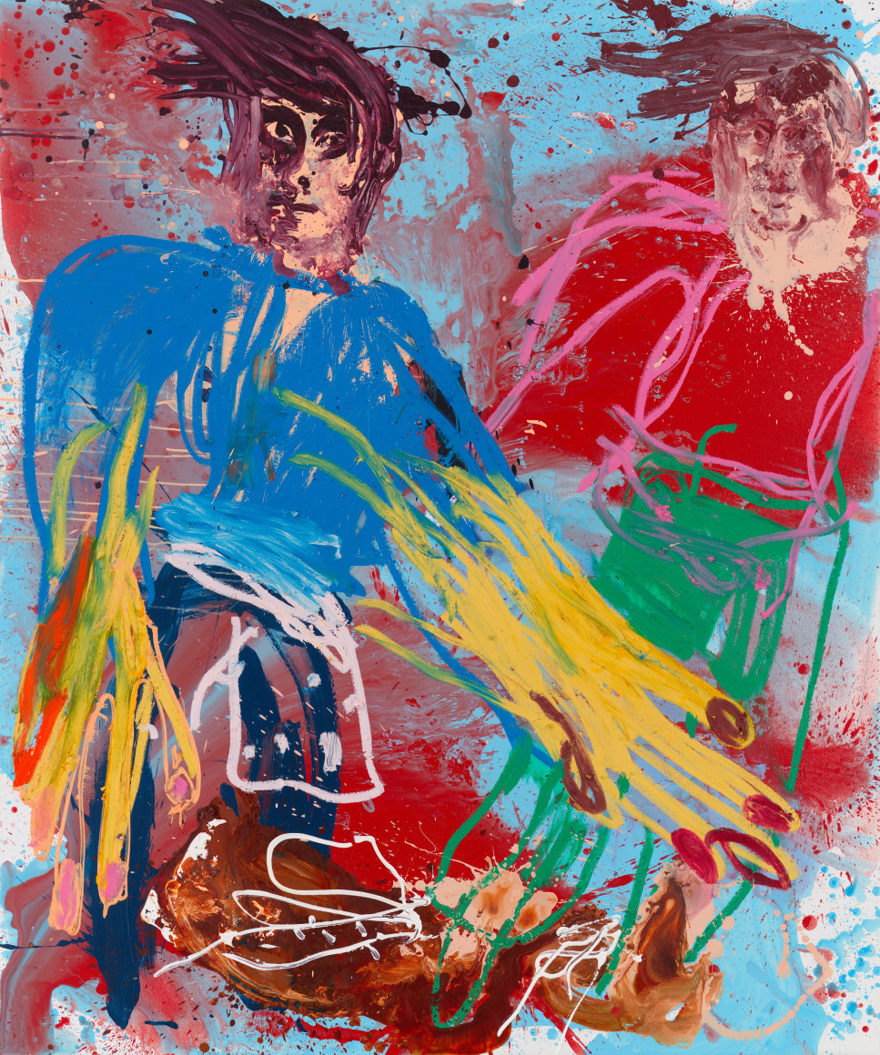 Cristina de Miguel, Two Figures in Red, 2023