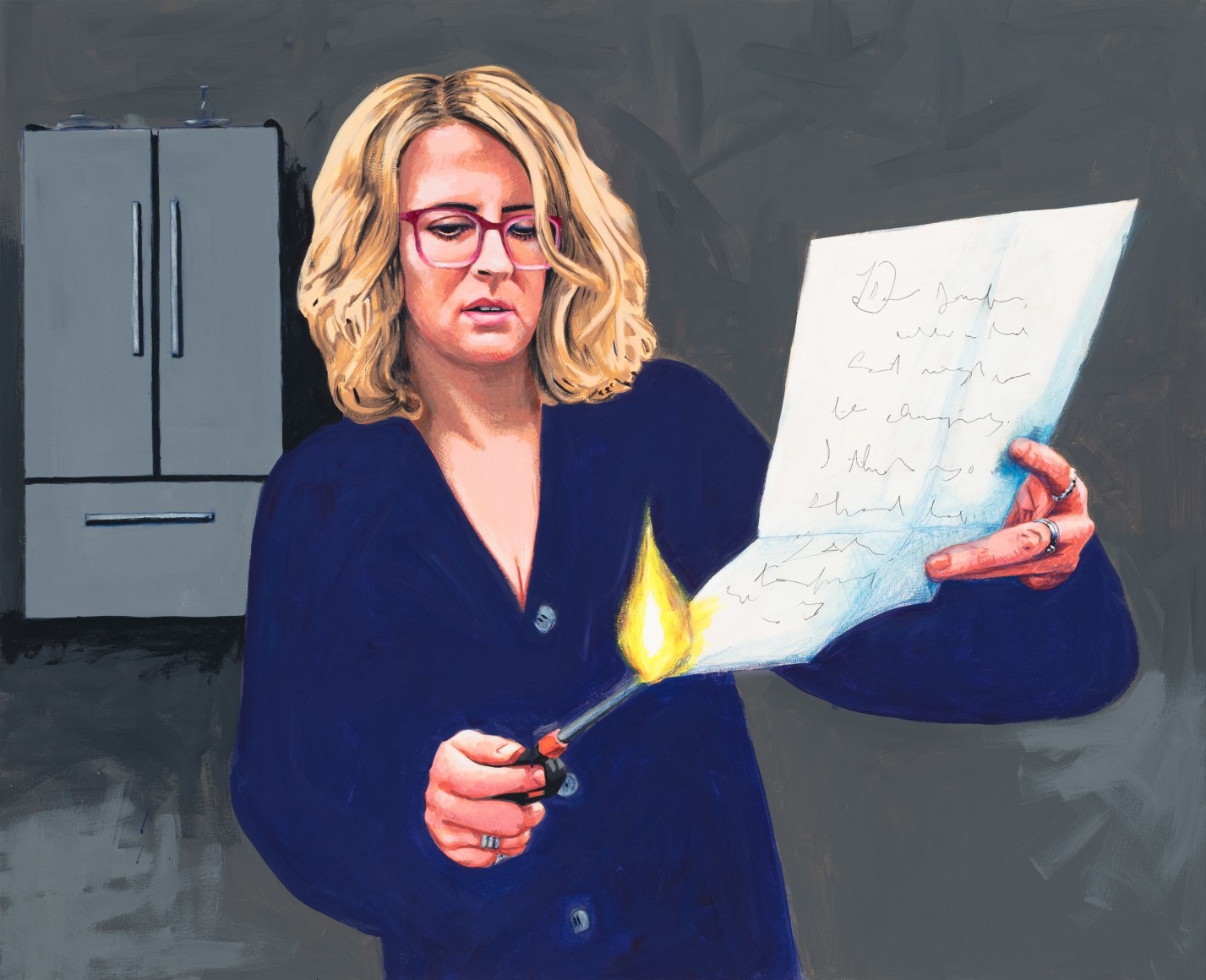 Burning, 2019, Acrylic on canvas