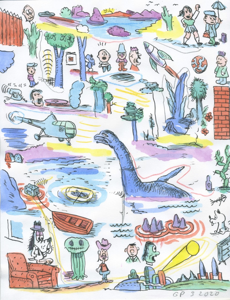 Gary Panter, Copter Swamp-36, 2020