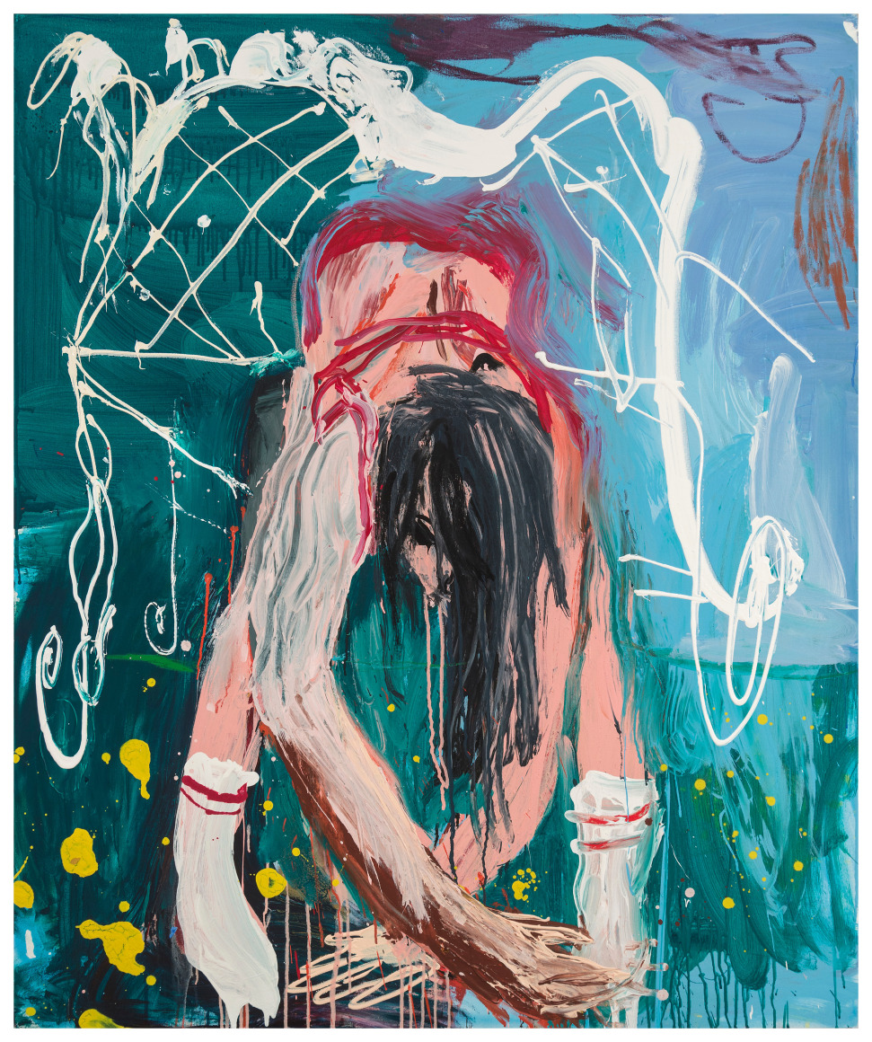 Reggeaton, 2020 Acrylic and oil stick on canvas