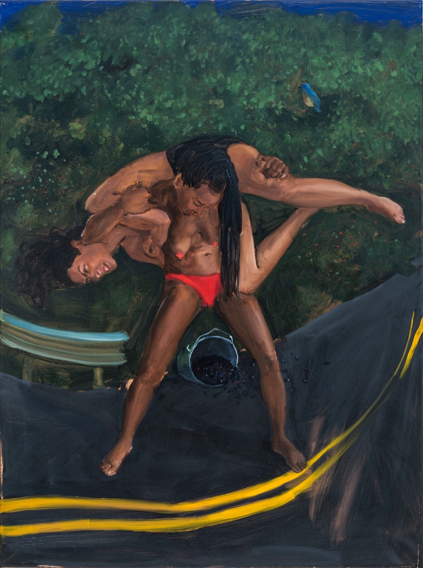 Jenna Gribbon, Blackberry picking by the side of the road wrestlers round one, 2019