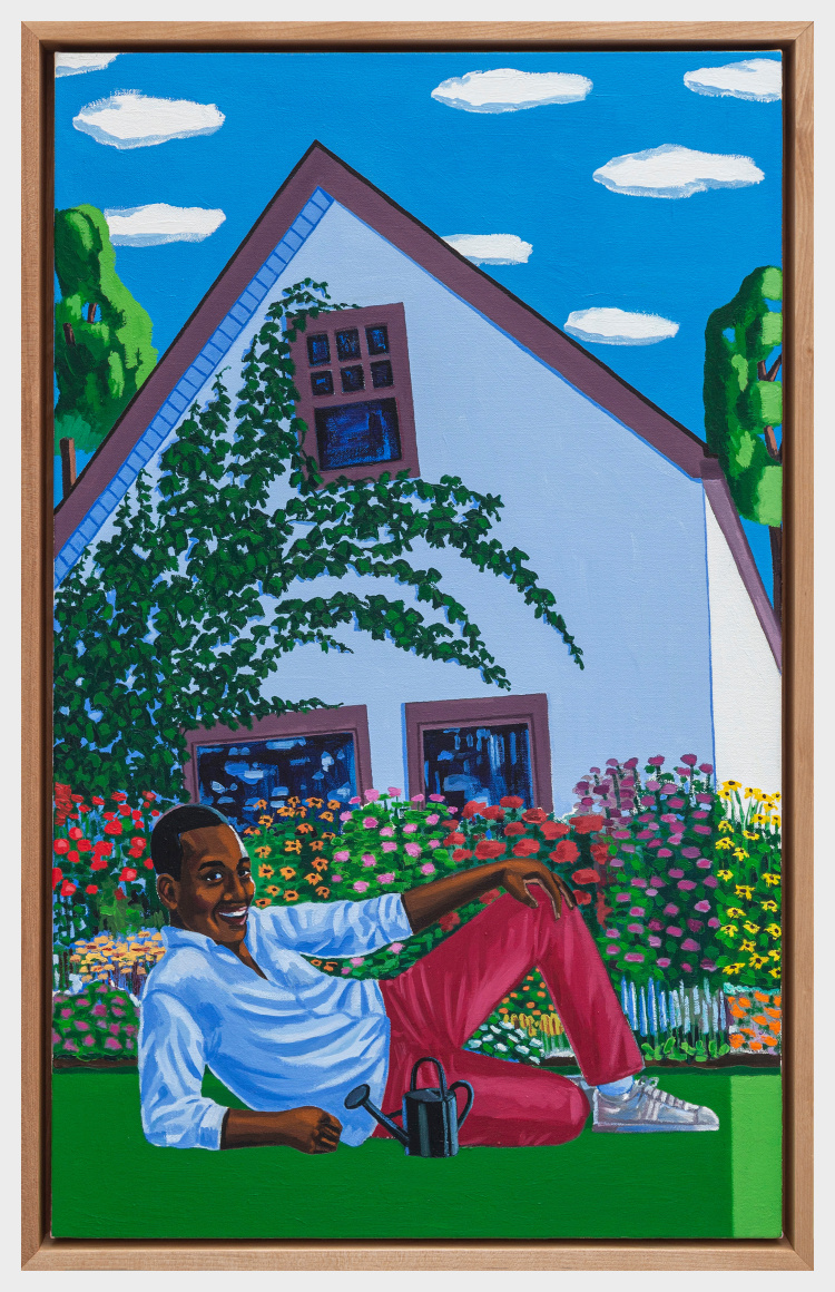 Lamar Peterson, Black Watering Can and Ivy, 2022