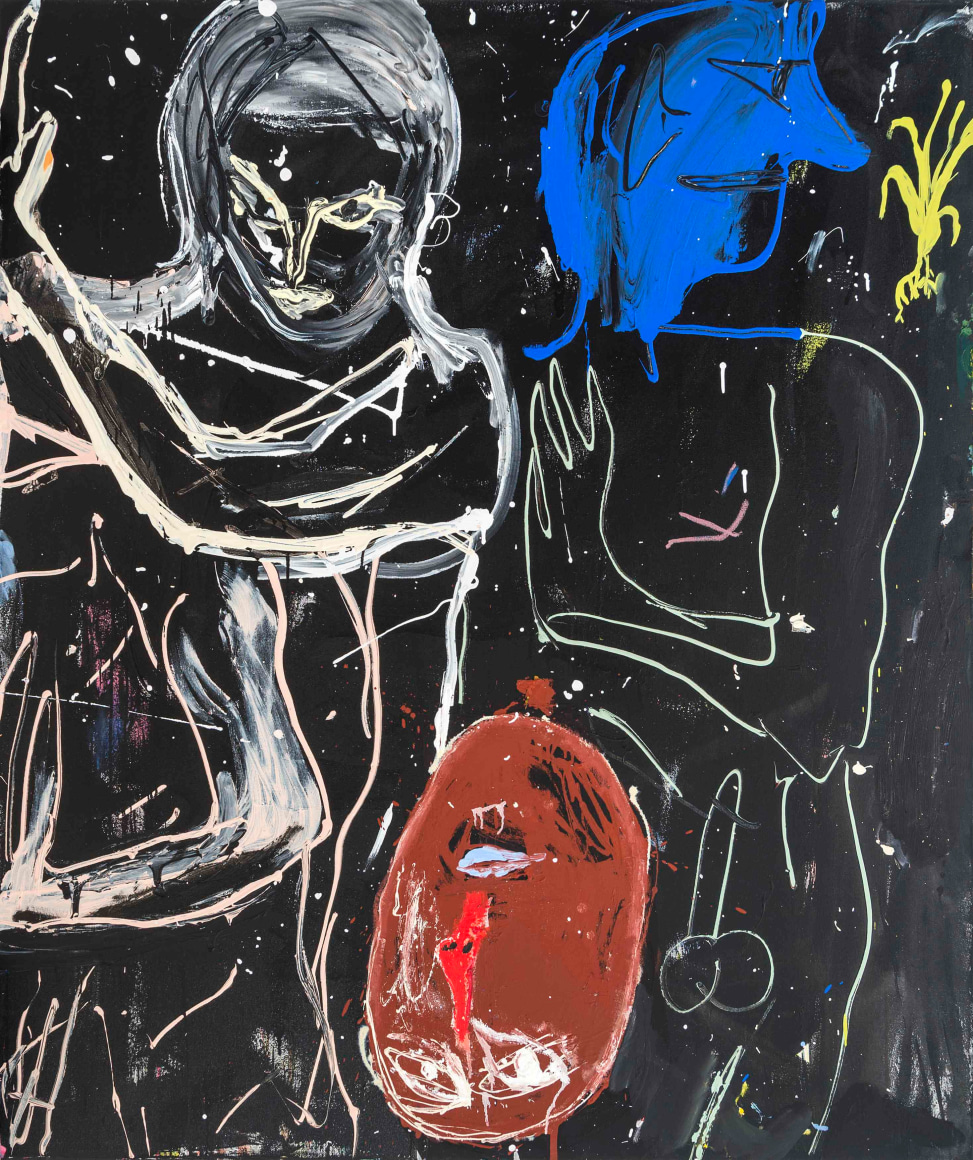 Cristina de Miguel, Three Men, a Head, And a Plant,&nbsp;2017