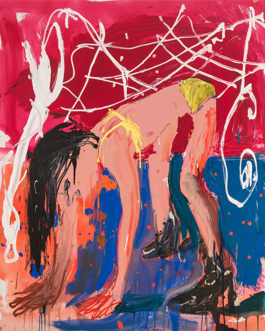 Twerk, 2020 Acrylic and oil stick on canvas