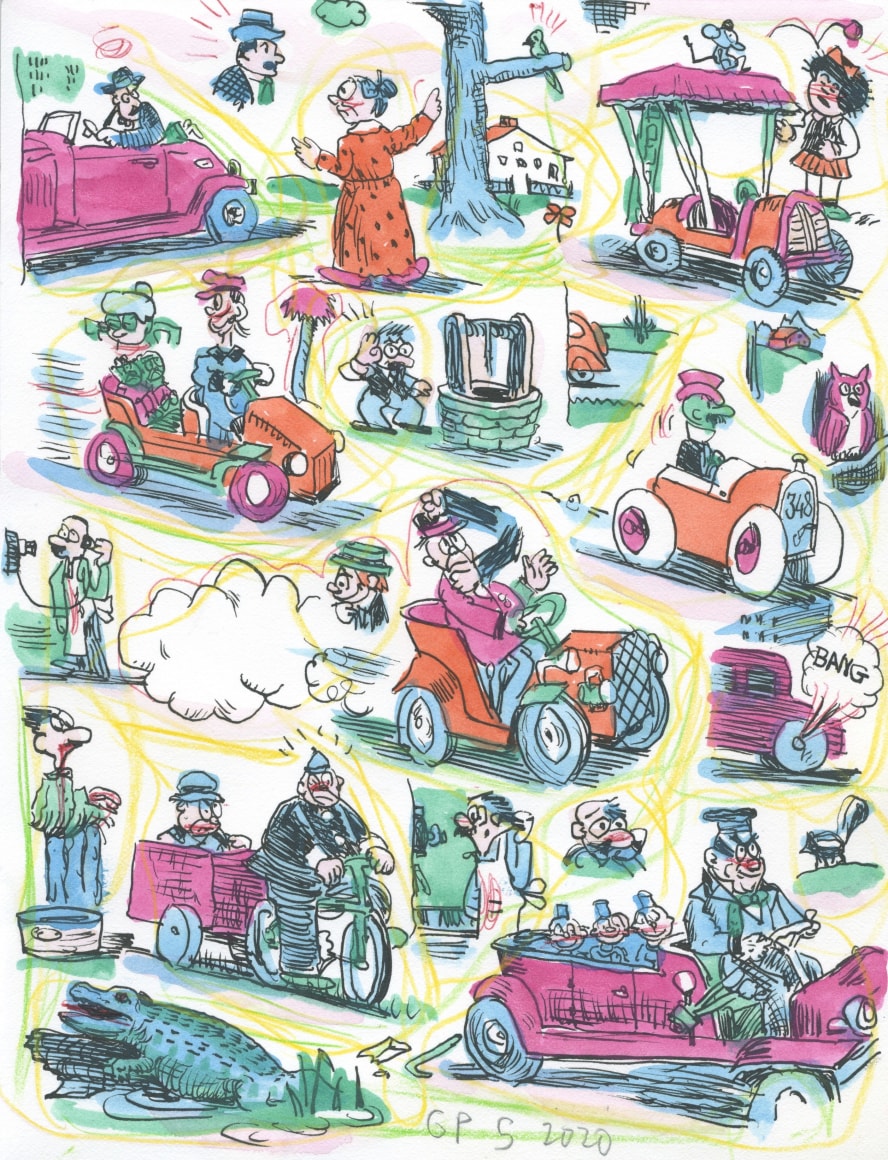 Gary Panter, Horseless-75, 2020