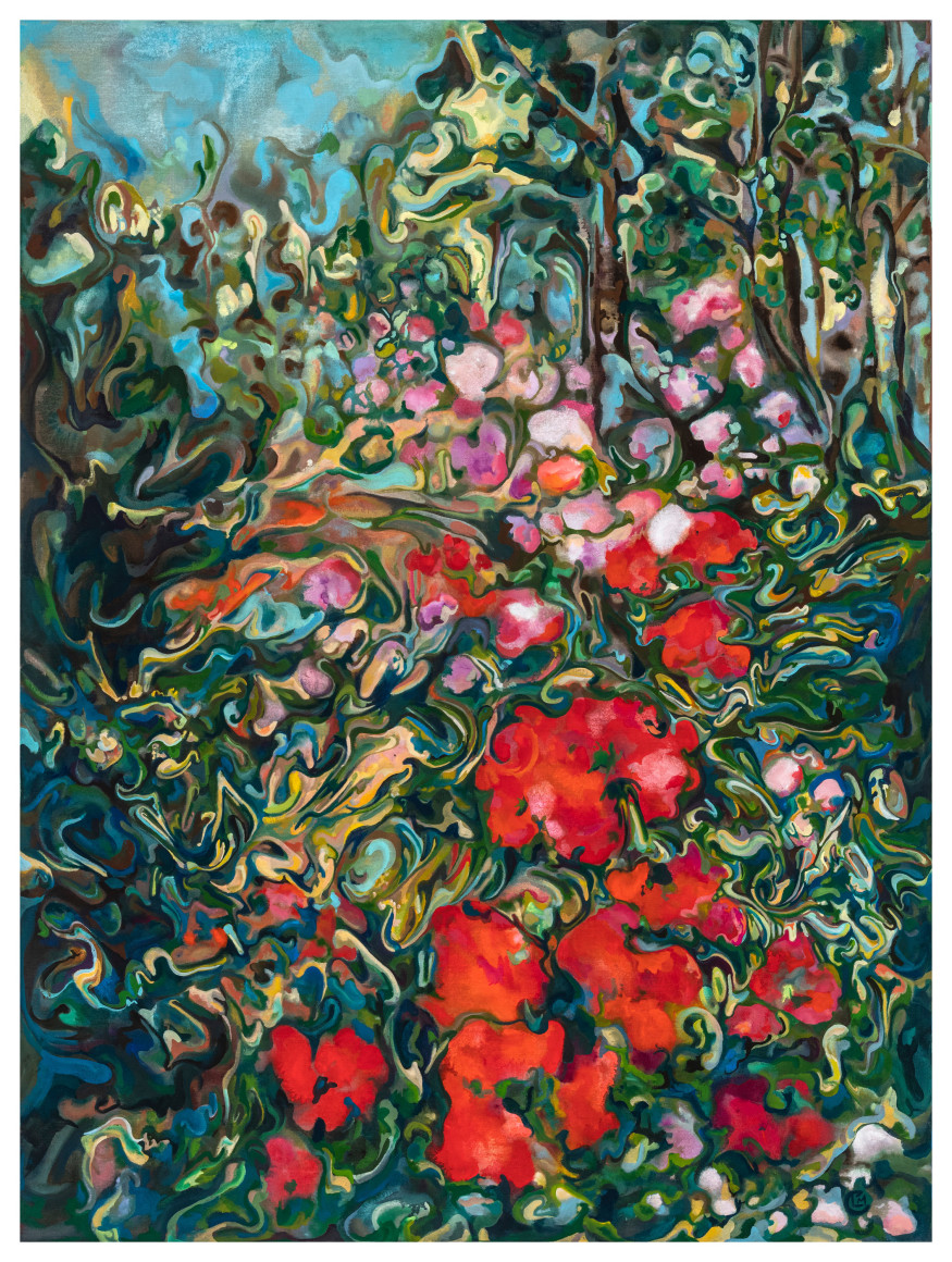 Maria Calandra, June&#039;s Rose Bush (McGolrick Park, Brooklyn, NY), 2024