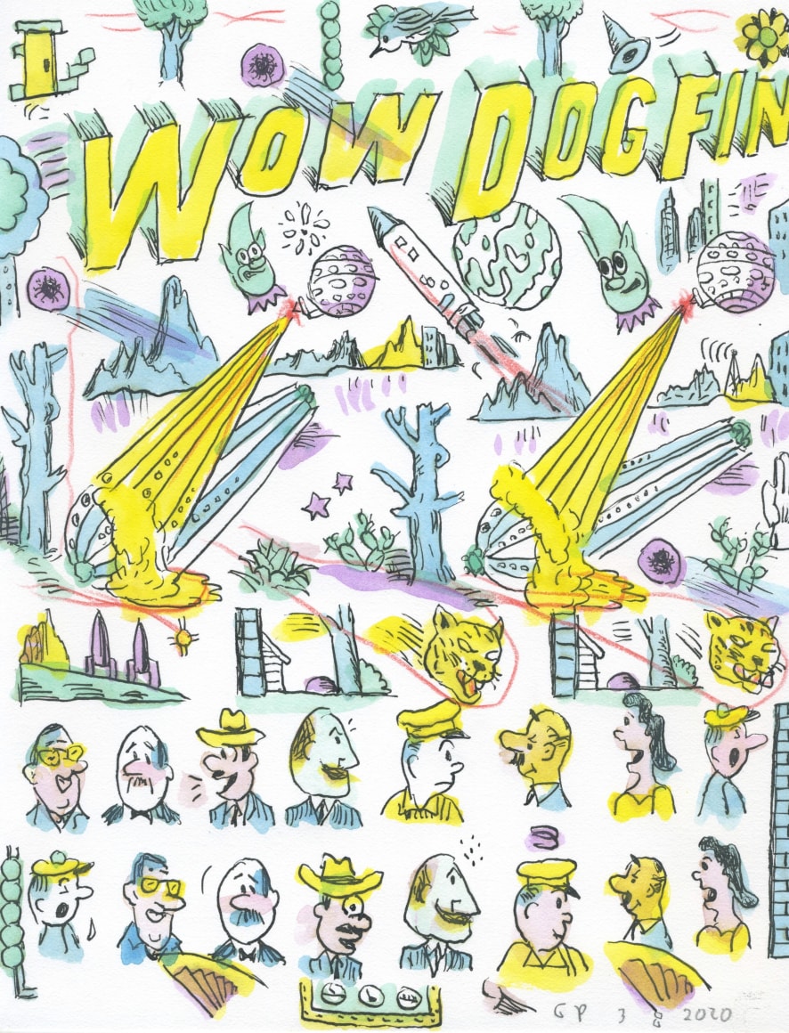 Gary Panter, Wow Dog Fin Beam-31, 2020
