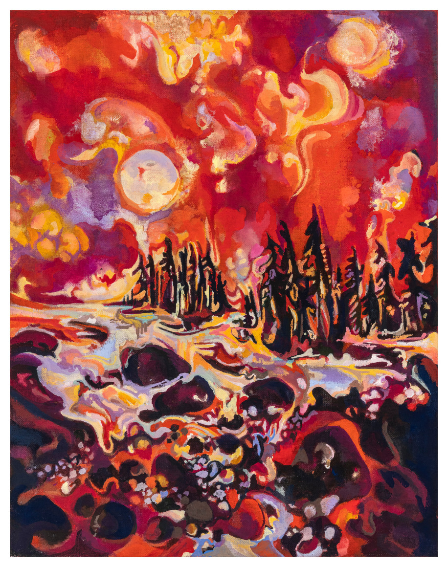 Maria&nbsp;Calandra, Red Light over Weir Island, 2023