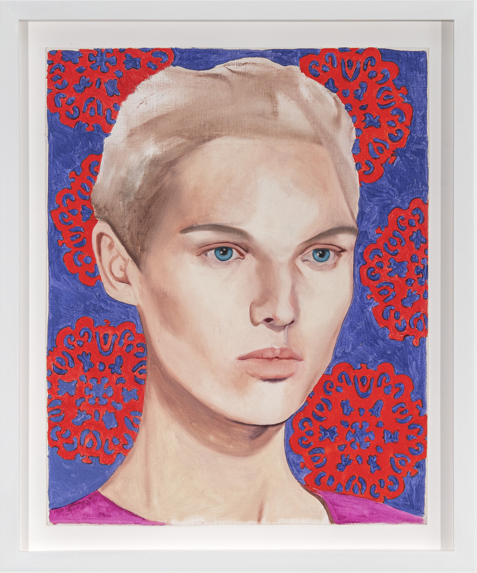 Jocelyn Hobbie, Red &amp;amp; Blue Lattice Background, 2022