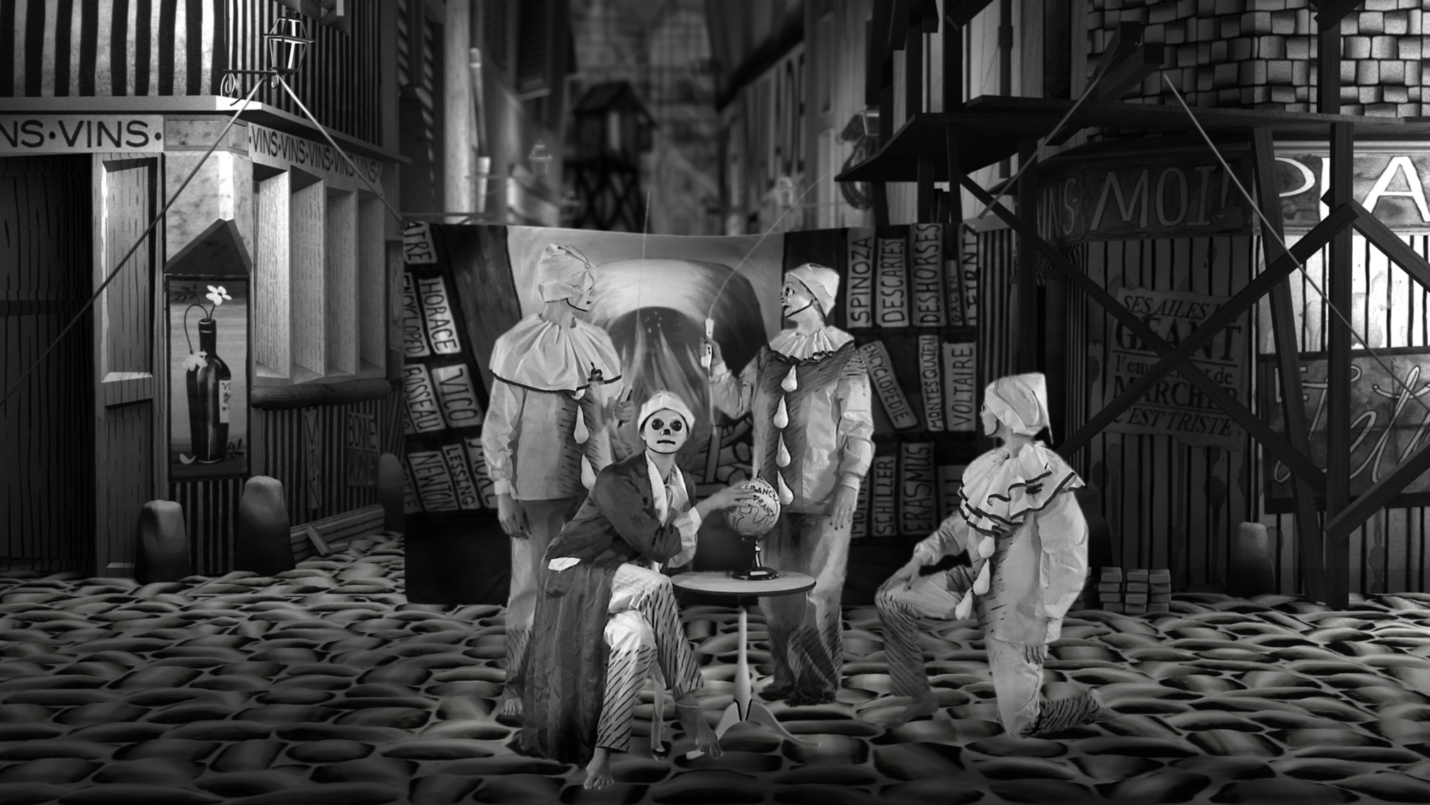 Mary Reid Kelley and Patrick Kelley, Film Still from&nbsp;The Syphilis of Sisyphus, 2011