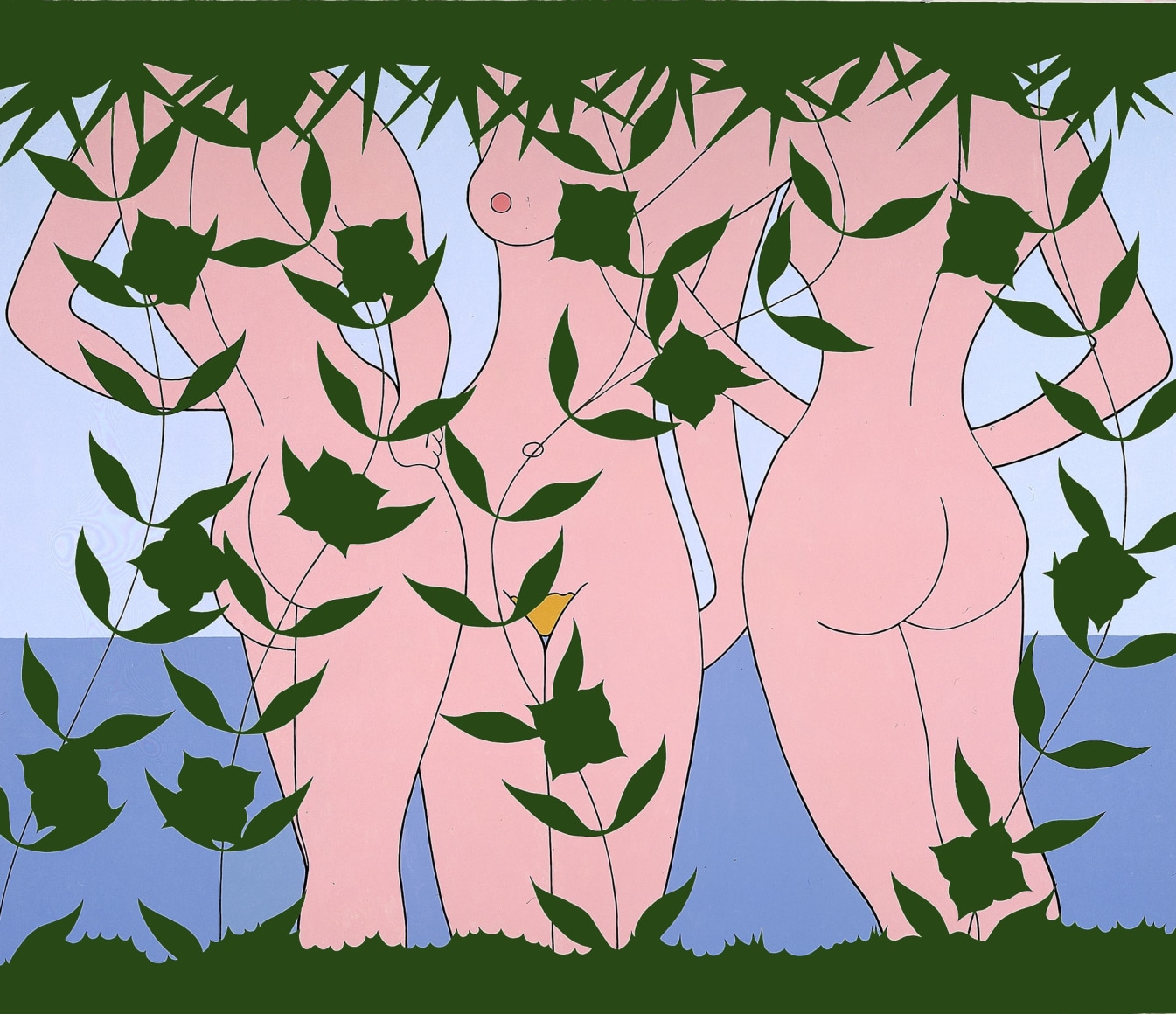 JOHN WESLEY, Seascape with Frieze of Girls,&nbsp;1985