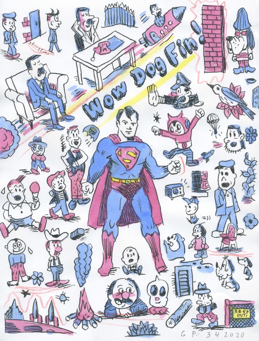 Gary Panter, Wow Dog Fin Super-20, 2020