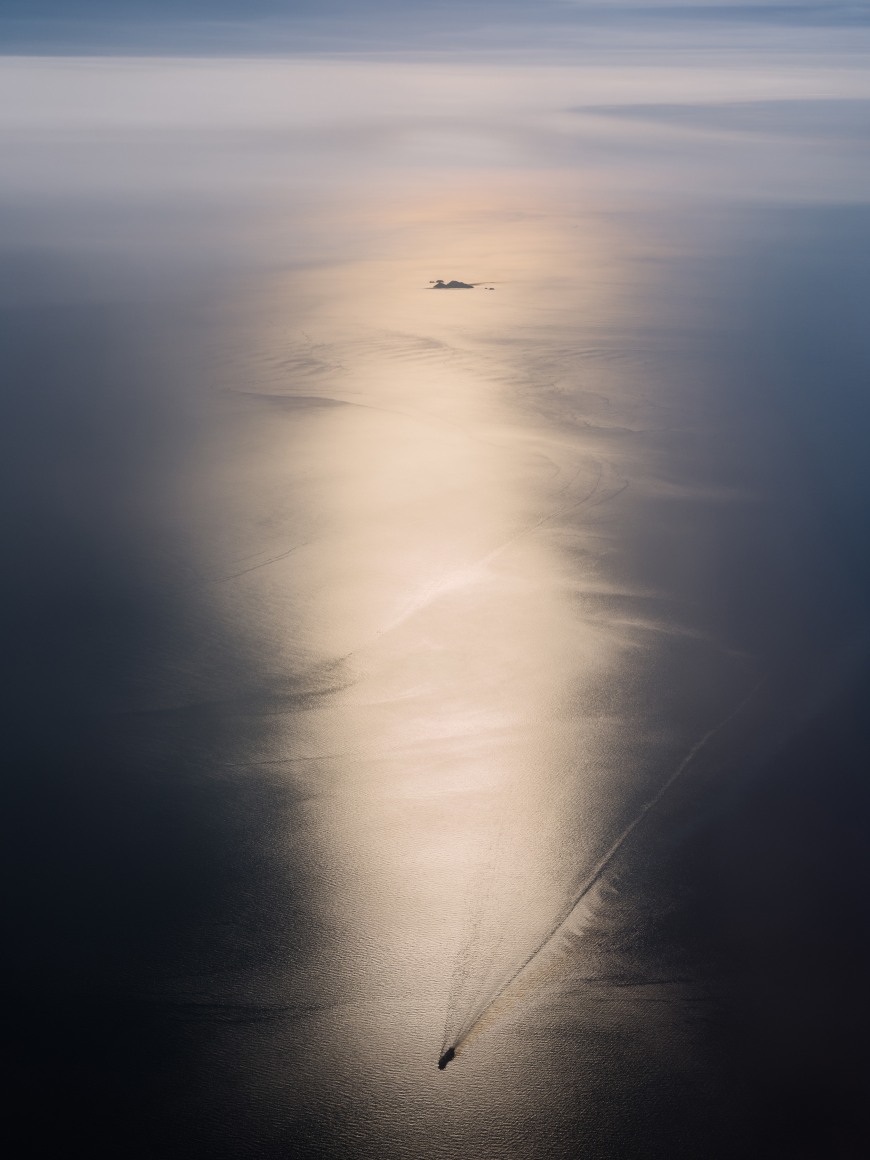 Lucas Foglia, Merchant Ship Passing Zembra, Tunisia, 2023