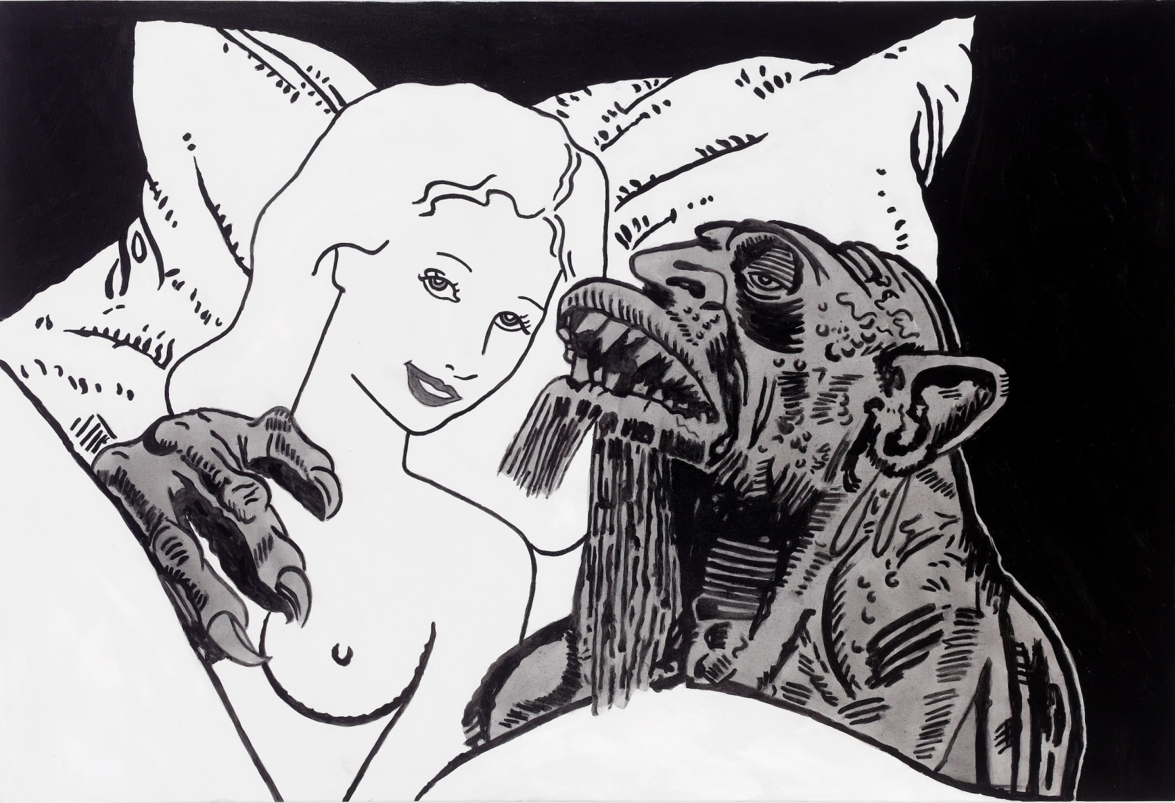 At First She Was Reluctant, 2014, Acrylic on canvas