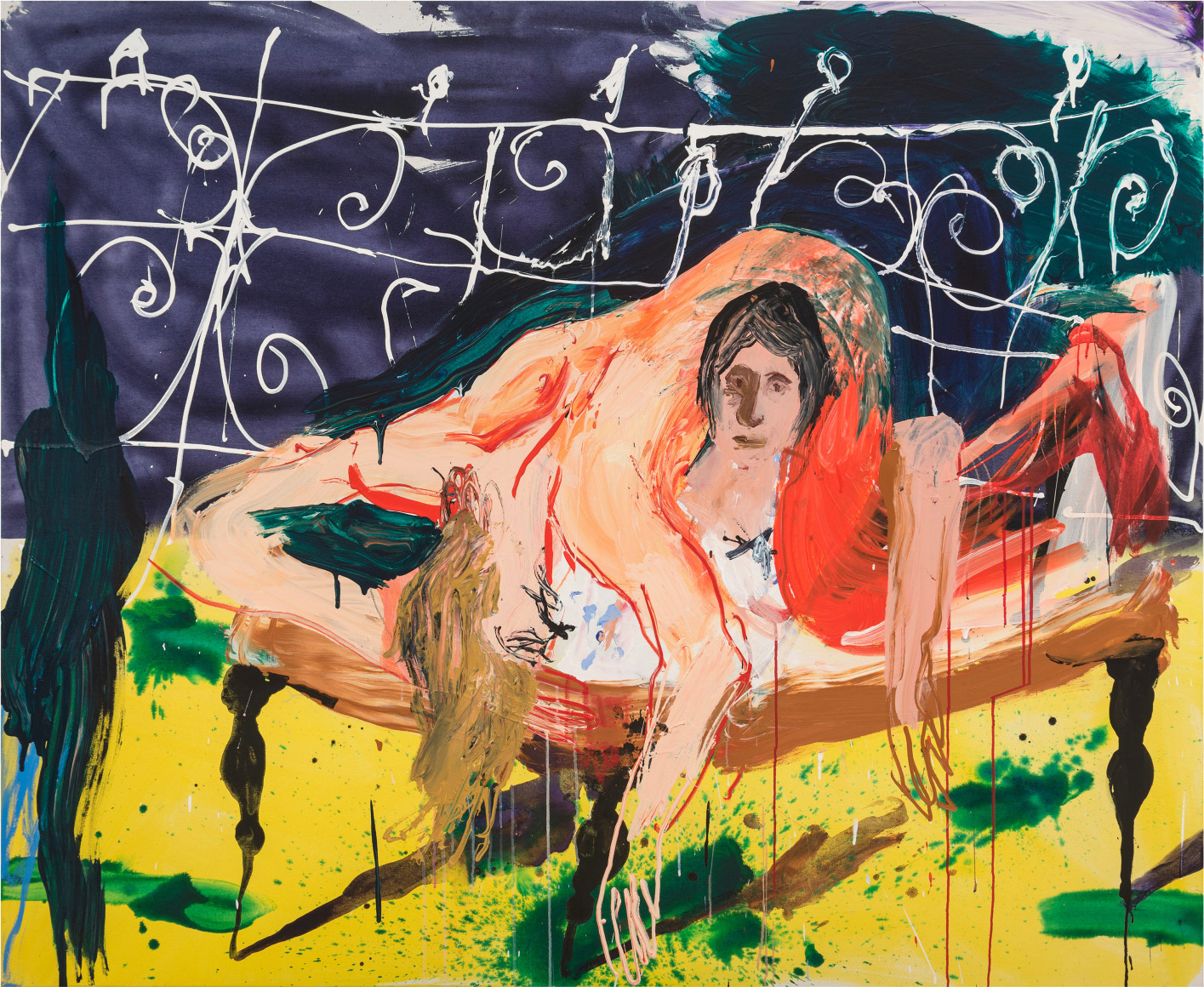 Puzzle, 2020 Acrylic and oil stick on canvas