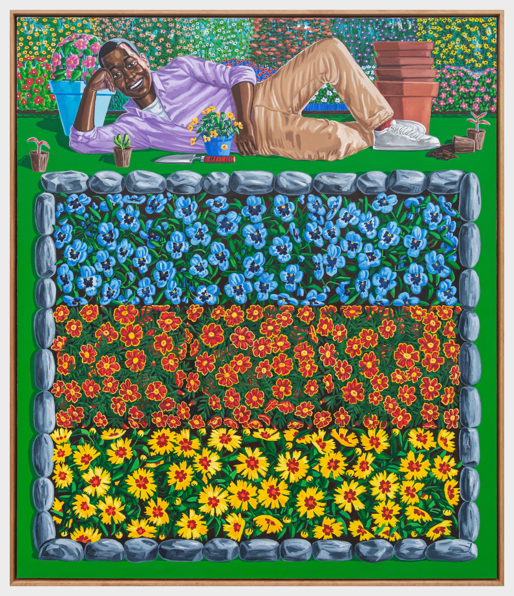 Lamar Peterson, Stacked Pots and Flowers, 2022