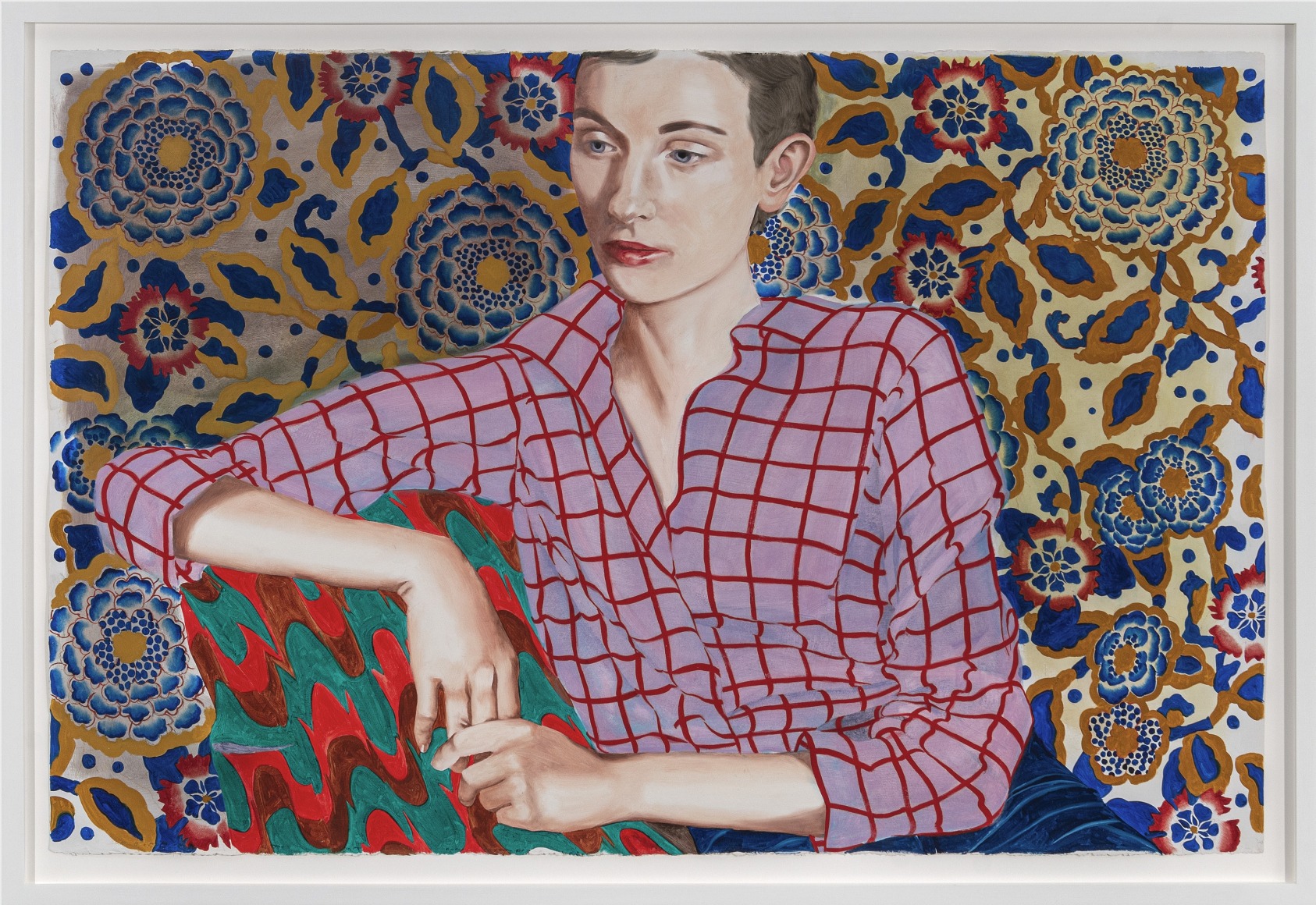 Jocelyn Hobbie, Vines &amp;amp; Windowpane Shirt, 2022