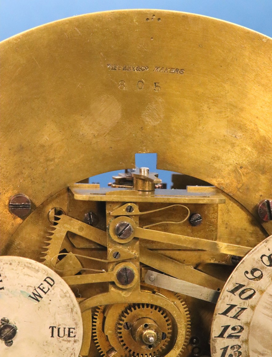 Rare Tiffany Makers Ship Strike Clock with Perpetual Calendar, Made for