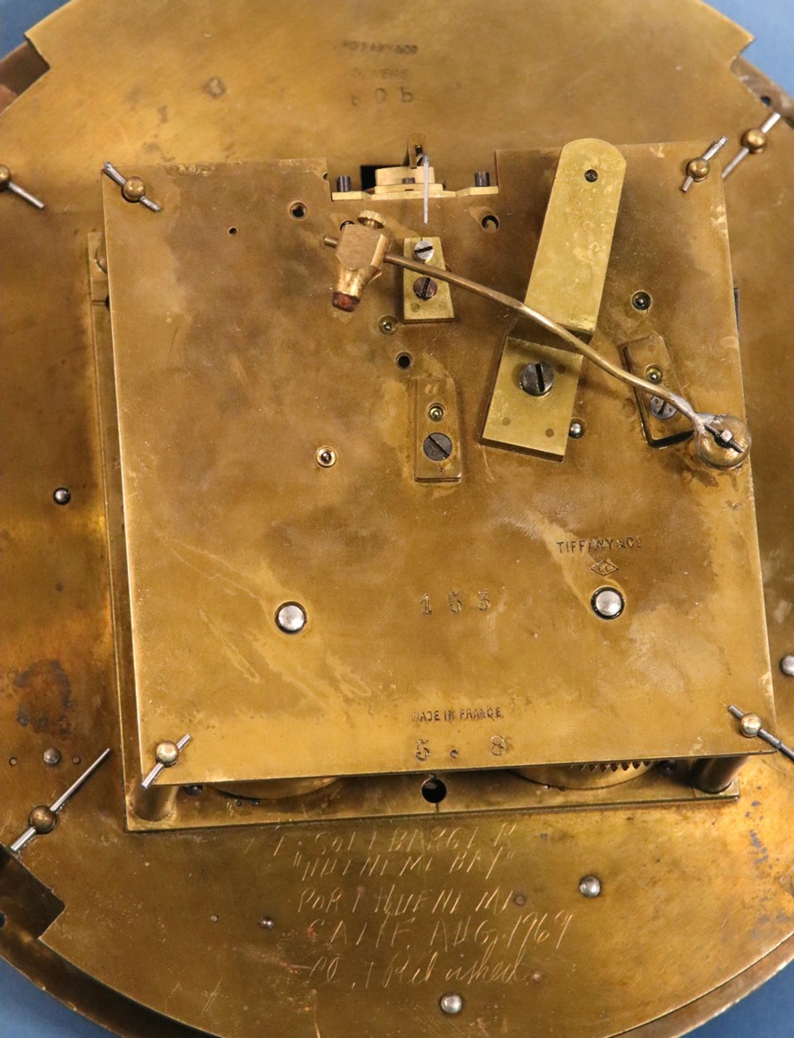 Rare Tiffany Makers Ship Strike Clock with Perpetual Calendar, Made for