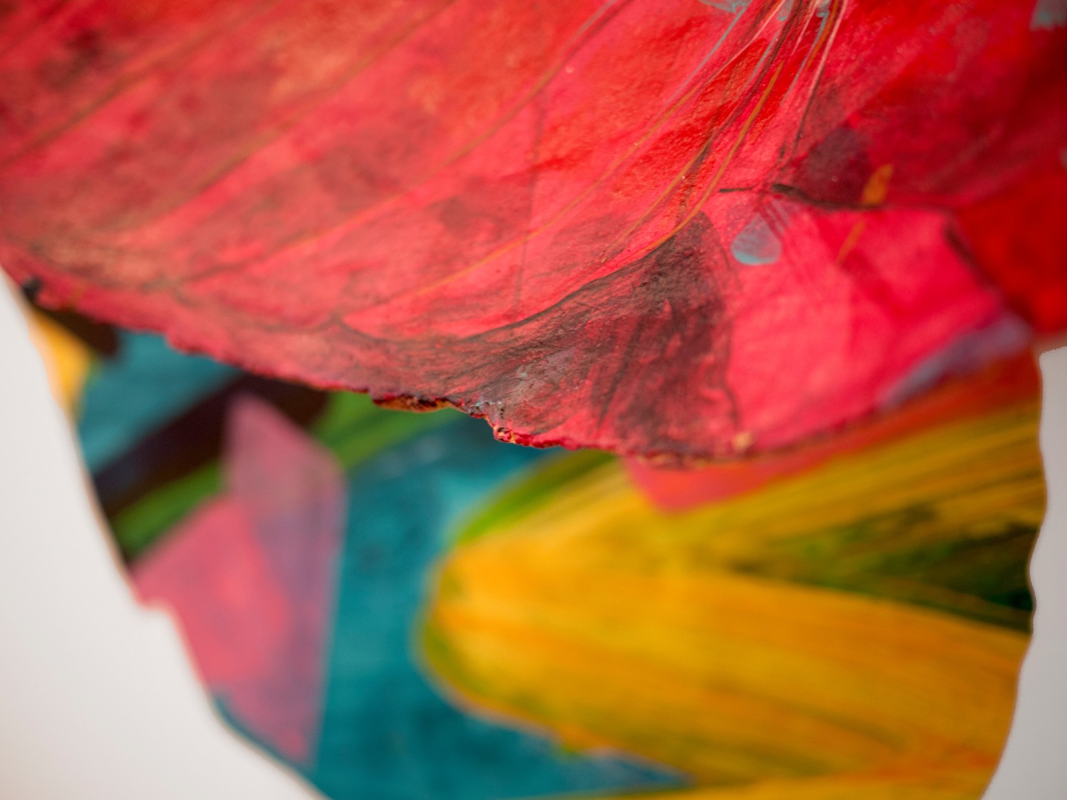 Gorchov detail view of Mummified Cat painting edge