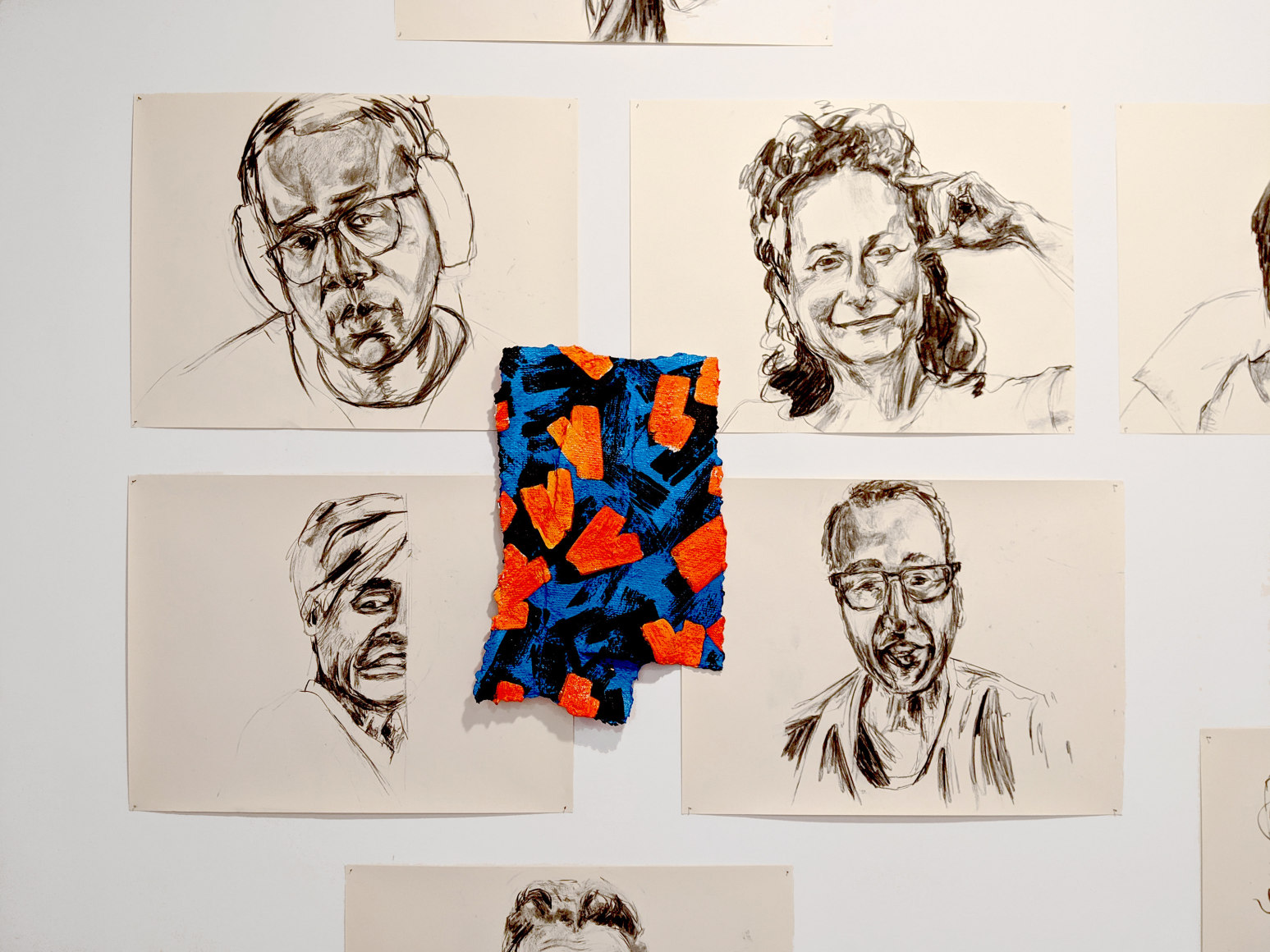 Gorchov drawings and paintings installation