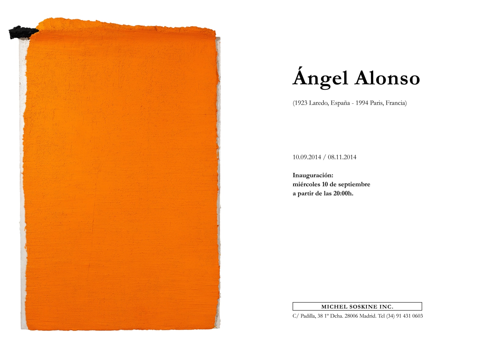 ÁNGEL ALONSO, 1923 Laredo, Spain - 1994 Paris, France