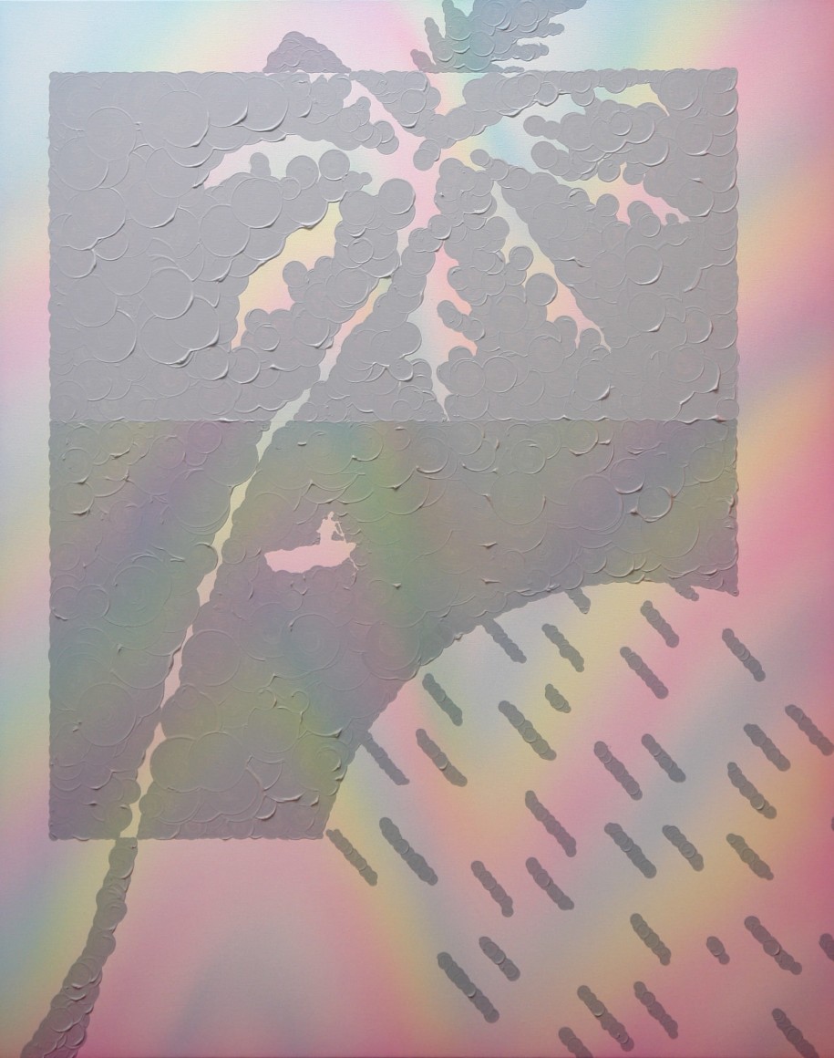 Our men in tahiti, by Simon Zabell at Hg Contemporary art gallery