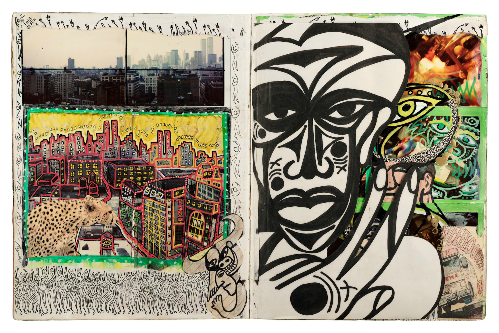 Nyc African Self Portrait by Dan Eldon at Hg Contemporary, founded by Philippe Hoerle-Guggenheim