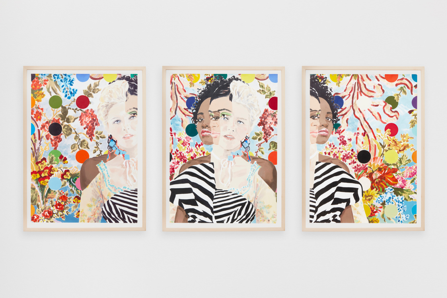 Christiane Lyons, Yayoi, Study (triptych), 2021