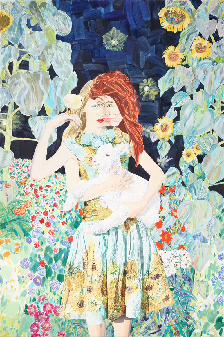 Christiane Lyons, Maria: Arrangement in Genuine Naples Yellow Light and Genuine Naples Yellow Dark, 2024