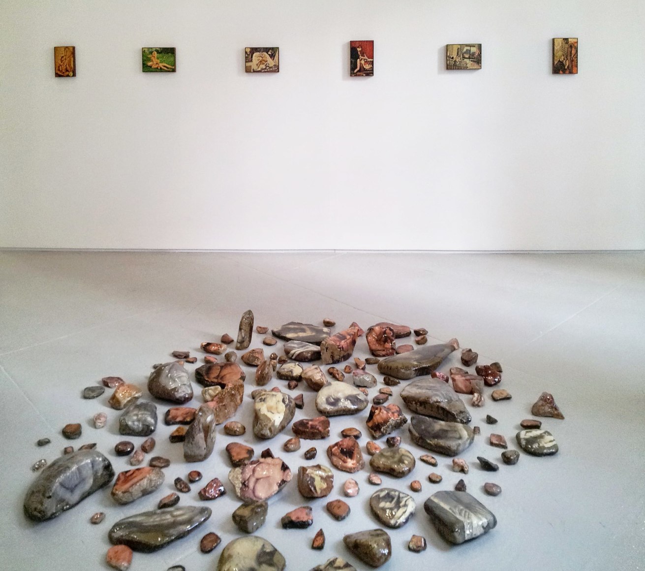 Dialectical Porn Rocks and Golden Age paintings, Installation view