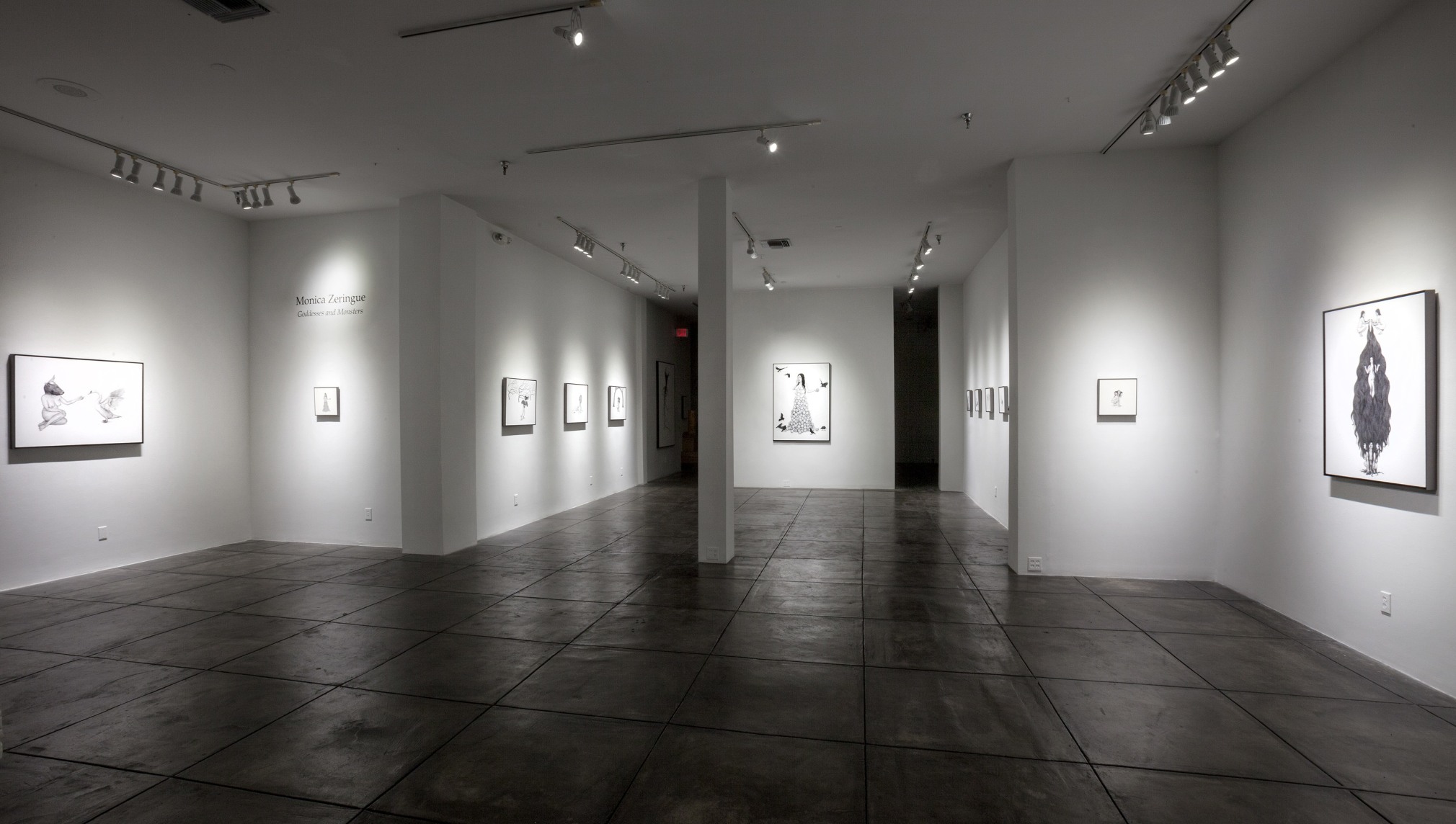 MONICA ZERINGUE |||&nbsp;Goddesses and Monsters, [Main Gallery Installation View]