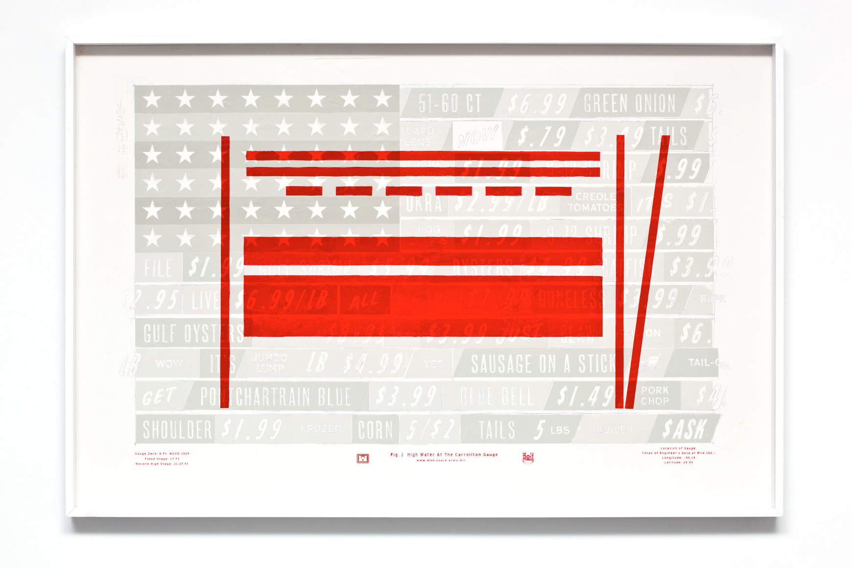 SKYLAR FEIN High Water at the Carrollton Gauge (White Flag), 2011