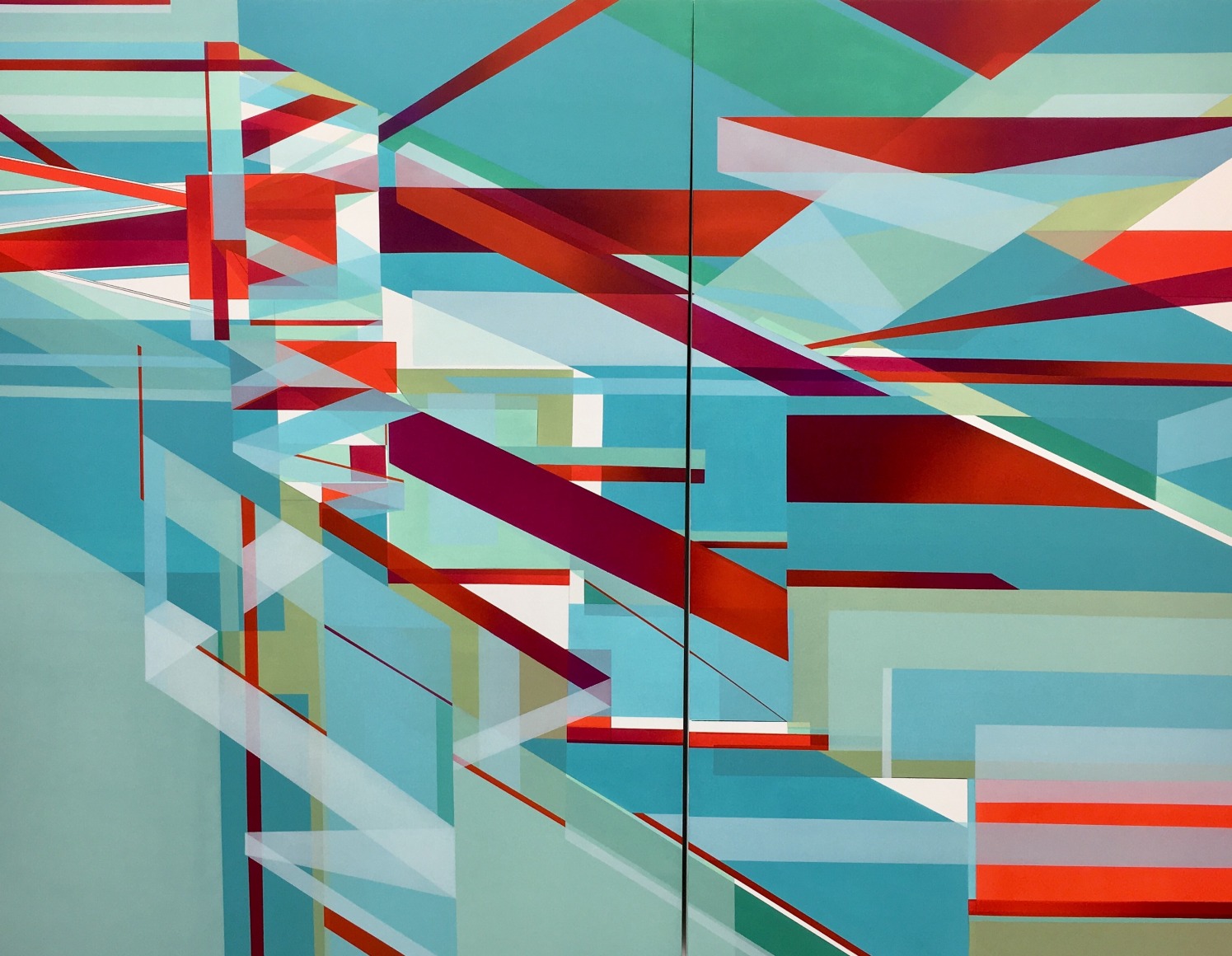 MARNA SHOPOFF Cadmium and Blue, 2017